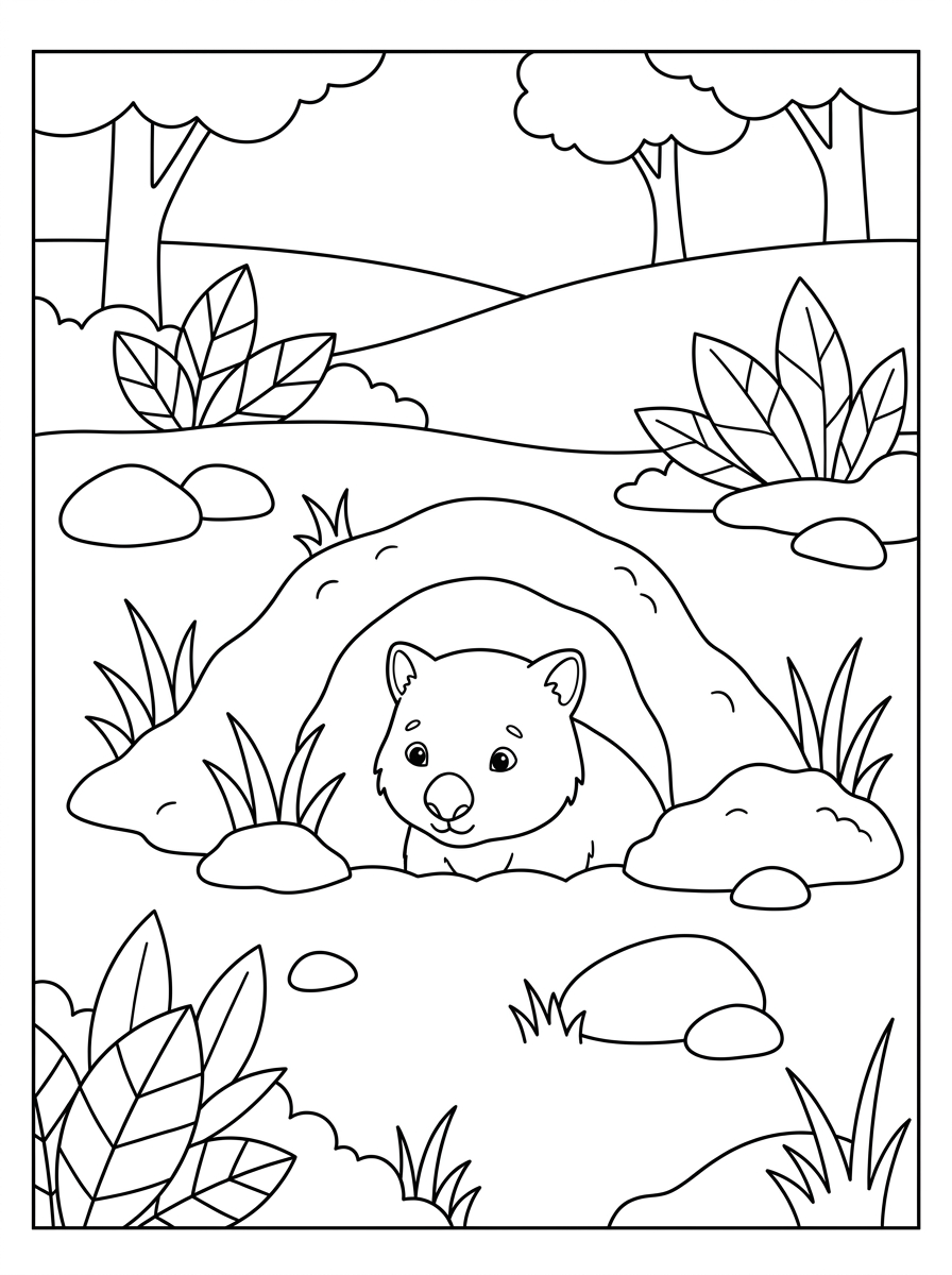 Wombat Coloring Pages 6 grinch cute Wombat coloring pages