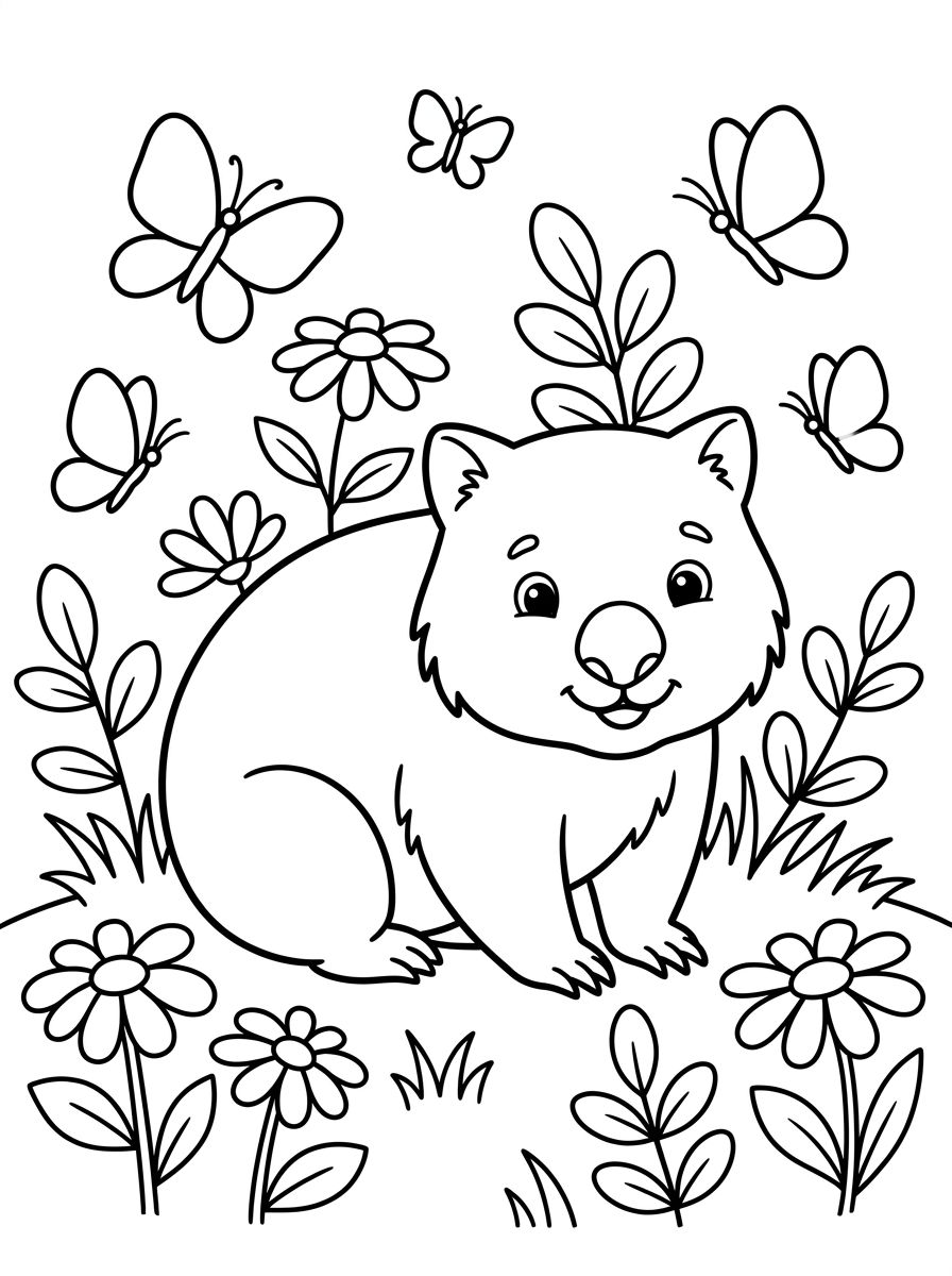 Wombat Coloring Pages 8 free Wombat coloring pages for kids