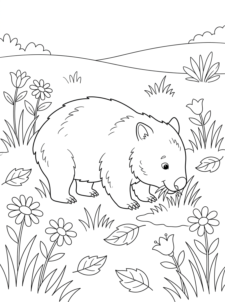 Wombat Coloring Pages 10 free printable coloring pages Wombat