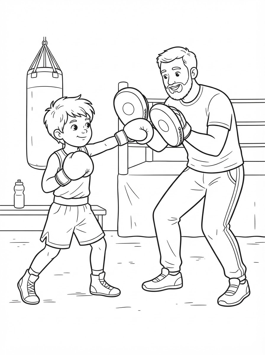 Boxing Coloring Pages 15 Boxing cards coloring pages