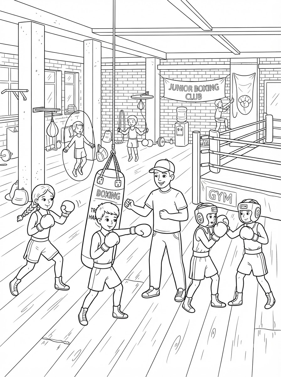 Boxing Coloring Pages 10 Boxing coloring pages for kids
