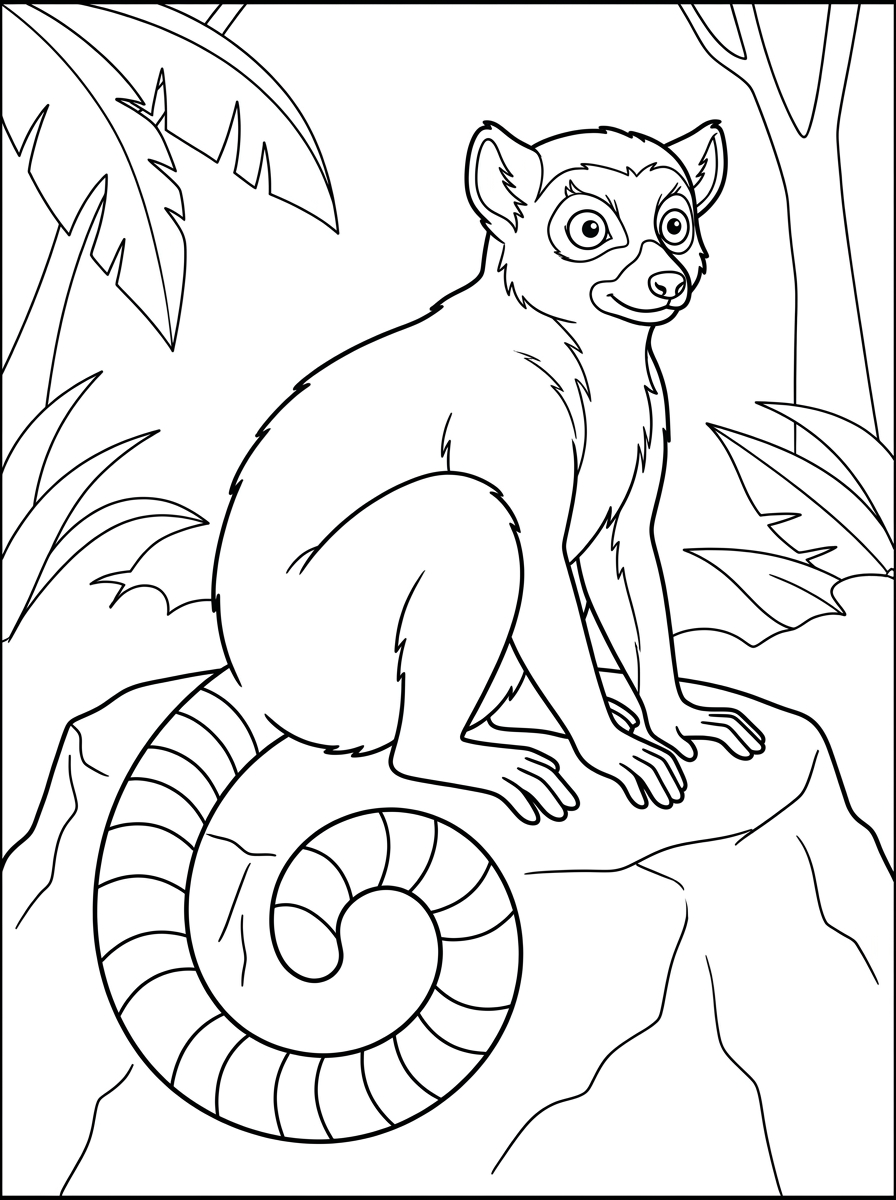 Lemur Coloring Pages 13 free Lemur coloring pages for kids