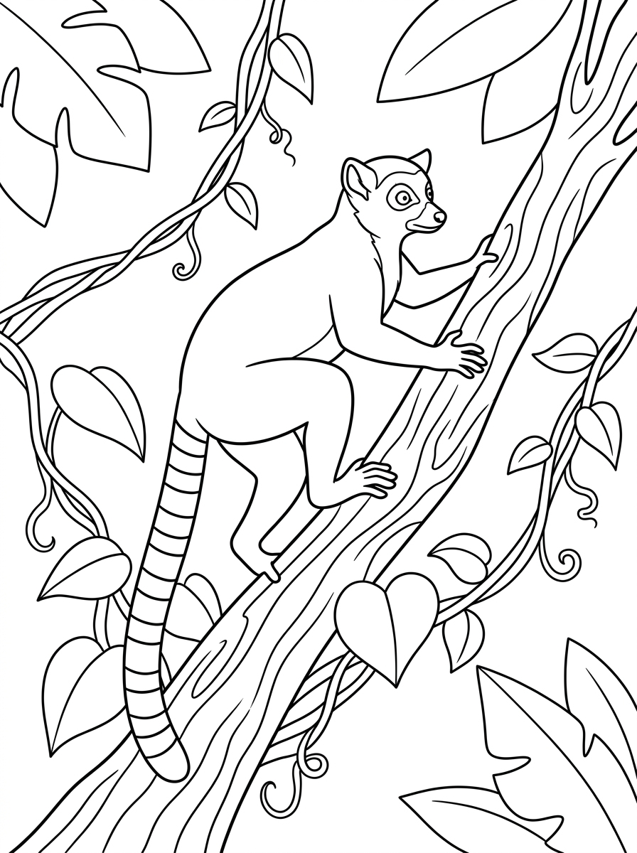 Lemur Coloring Pages 3 Lemur ornaments coloring pages