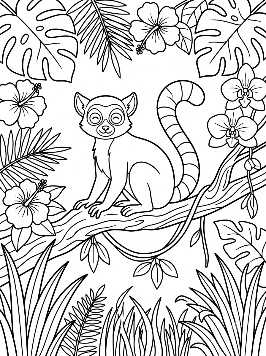 Lemur Coloring Pages 5 Lemur coloring pages
