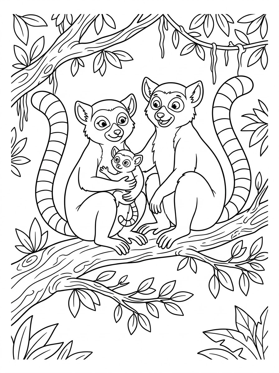 Lemur Coloring Pages 7 Lemur printable coloring pages