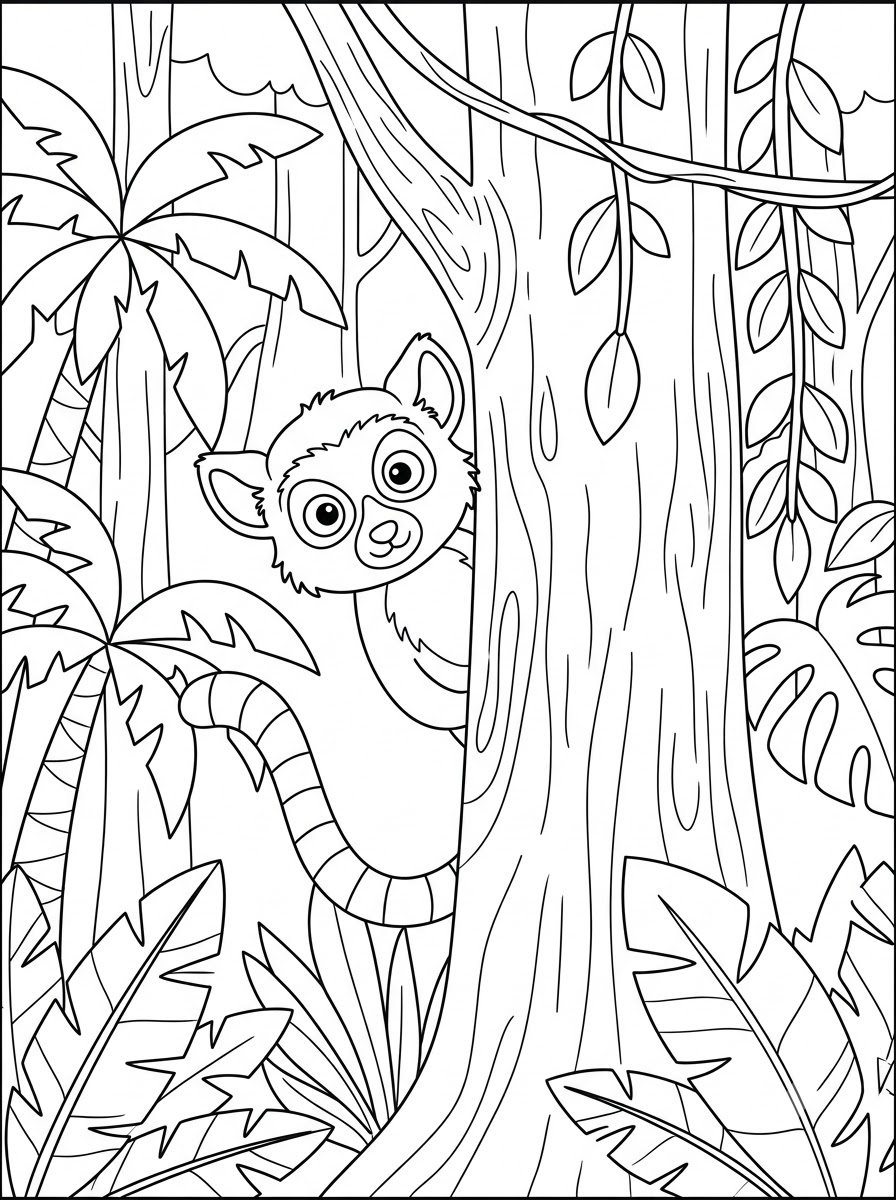 Lemur Coloring Pages 10 printable Lemur coloring pages