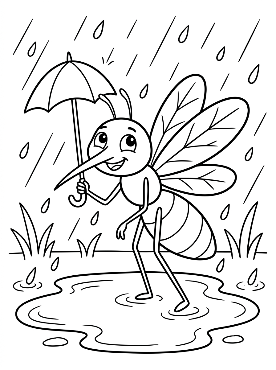 Mosquito free coloring pages
