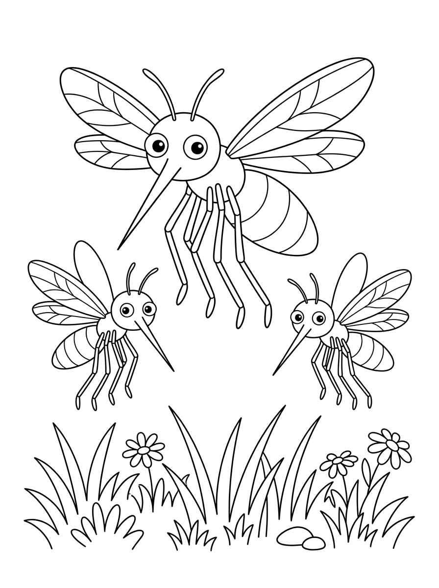 free Mosquito tree coloring pages