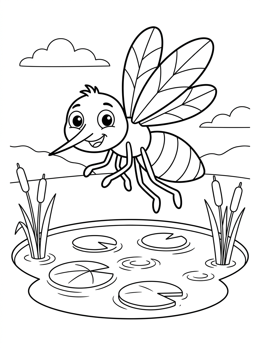 Mosquito coloring pages