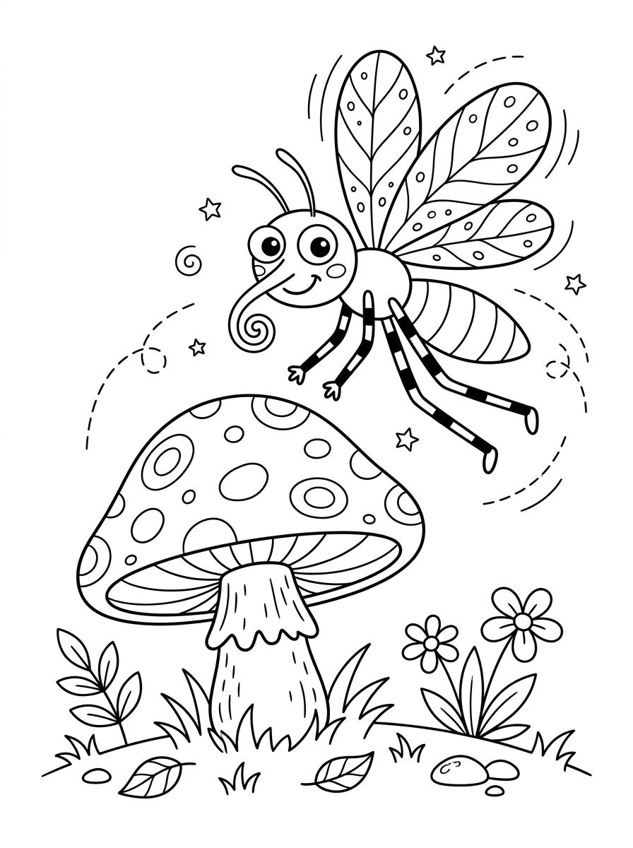 kids Mosquito coloring pages 1