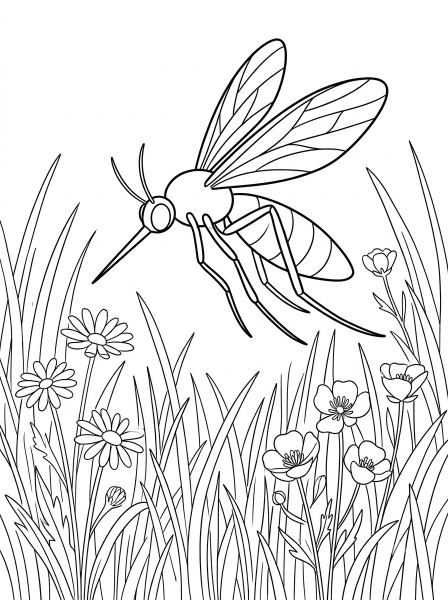 free printable Mosquito coloring pages