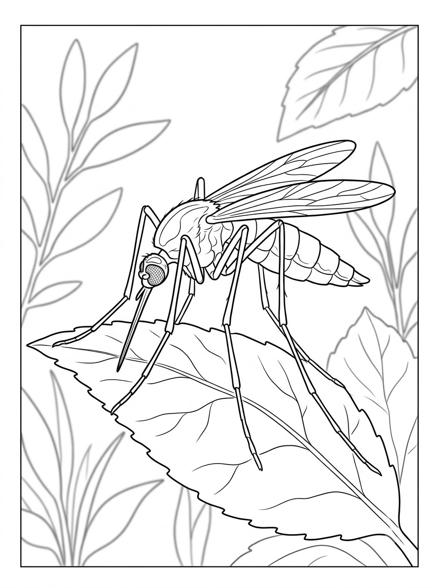 Mosquito coloring pages for adults pdf