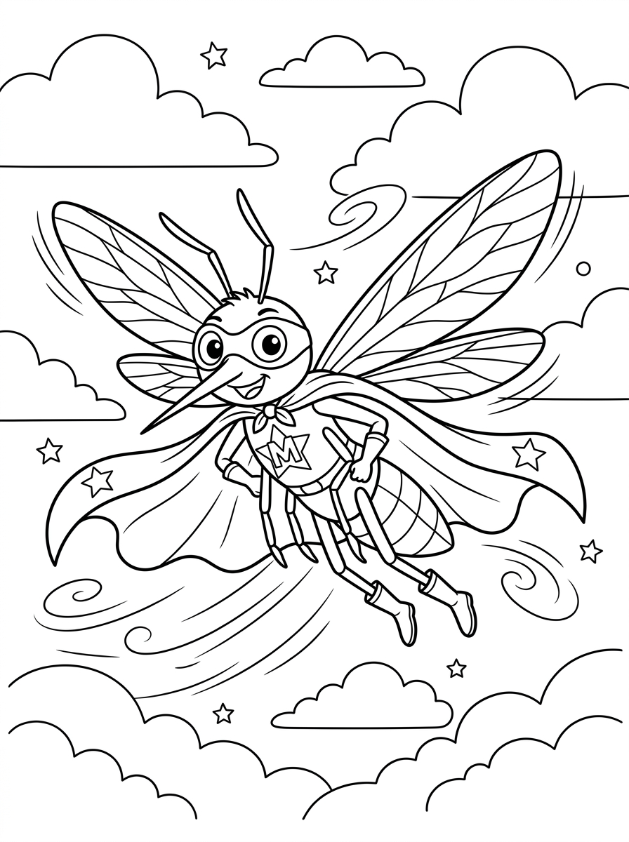 adult coloring pages Mosquito