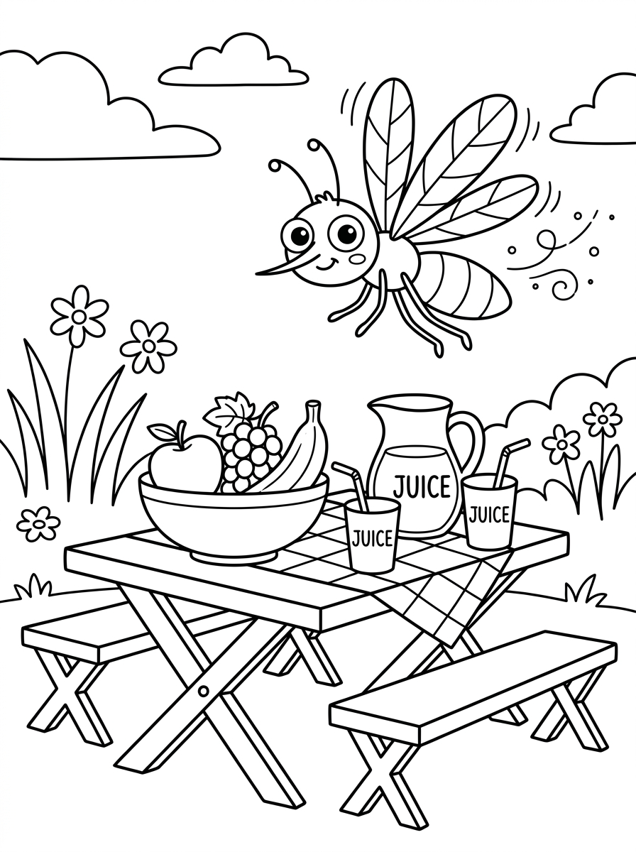 Mosquito coloring pages for adults