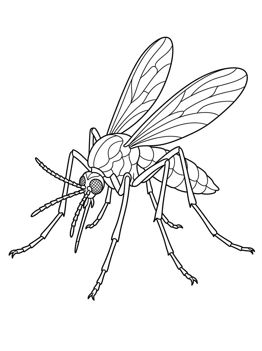 Mosquito coloring pages free printable