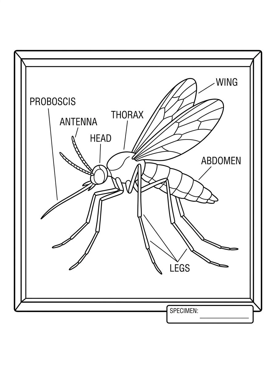 coloring pages Mosquito
