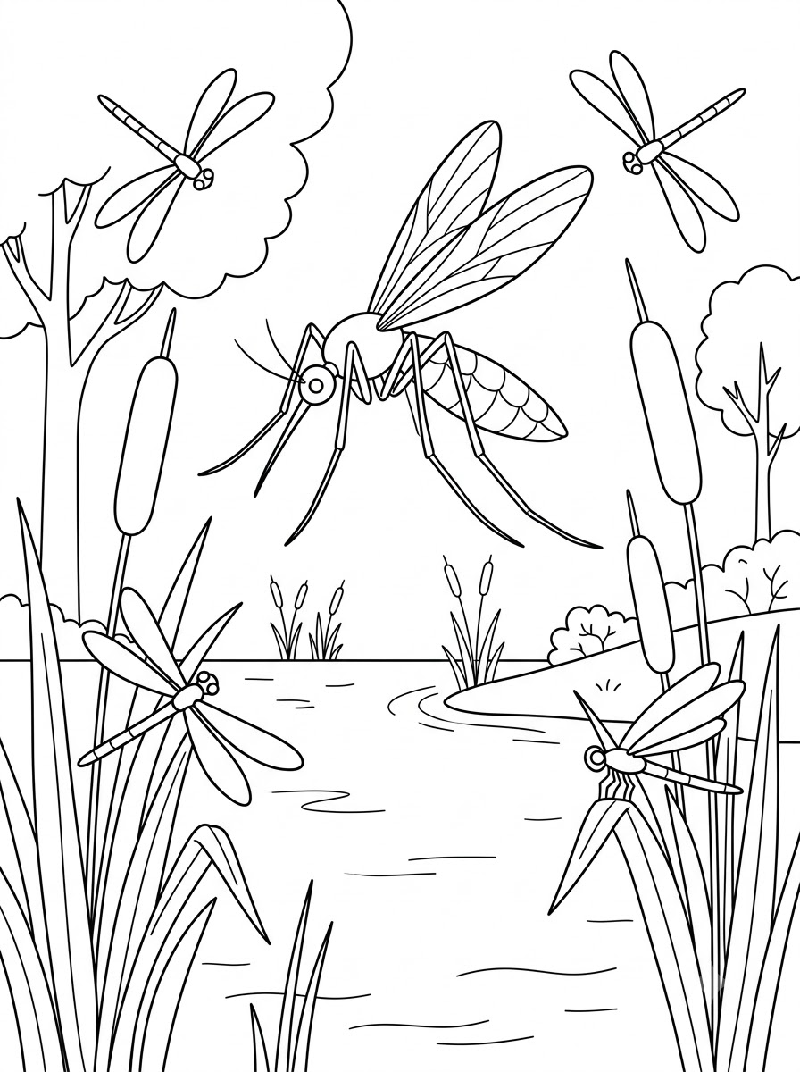 kids Mosquito coloring pages