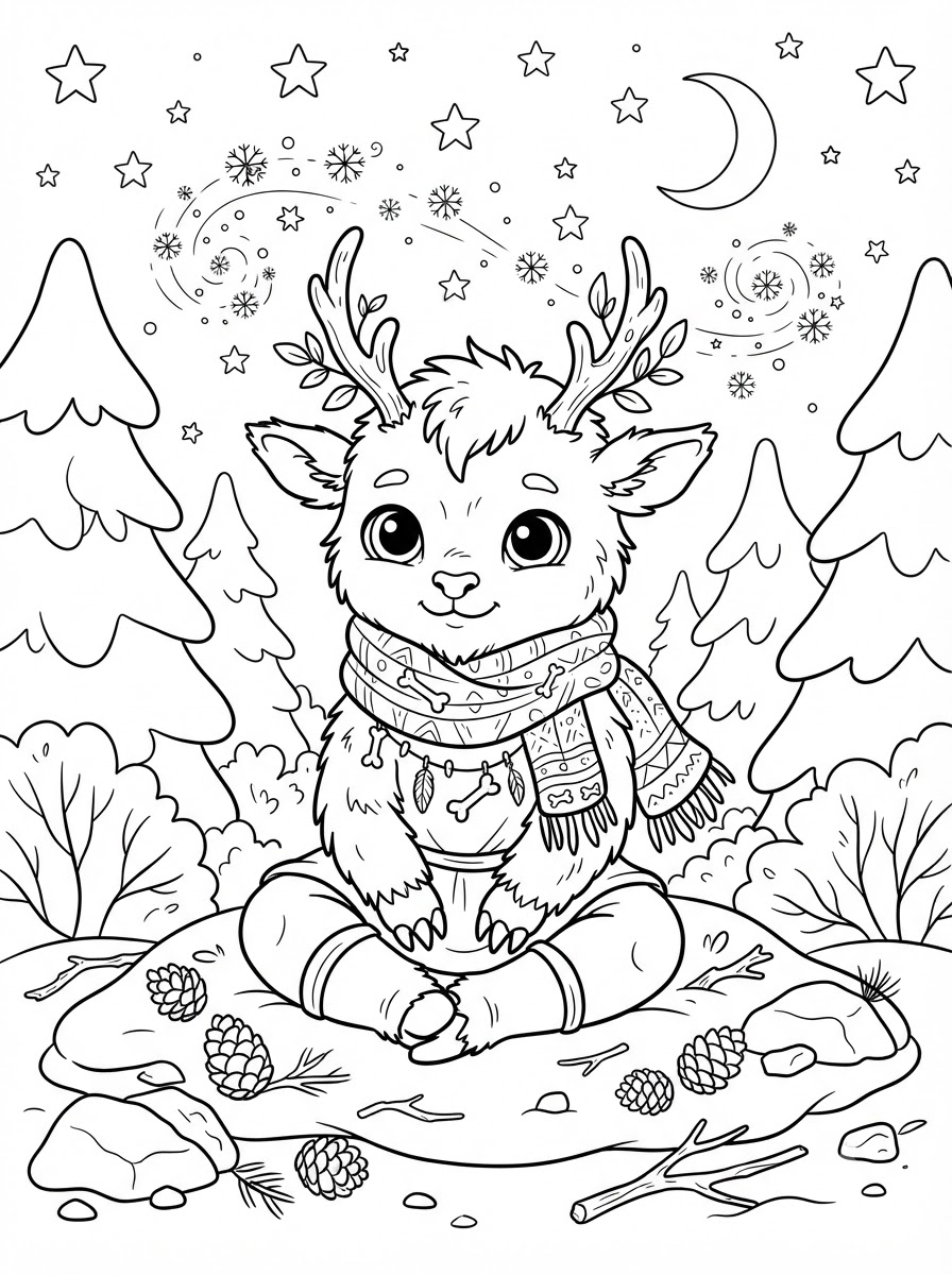 adult coloring pages Wendigo