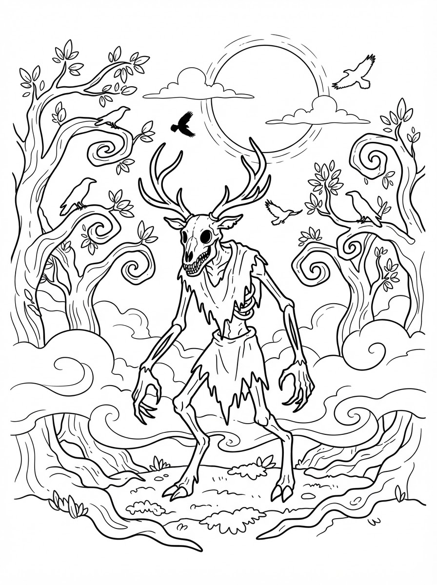 cute Wendigo coloring pages