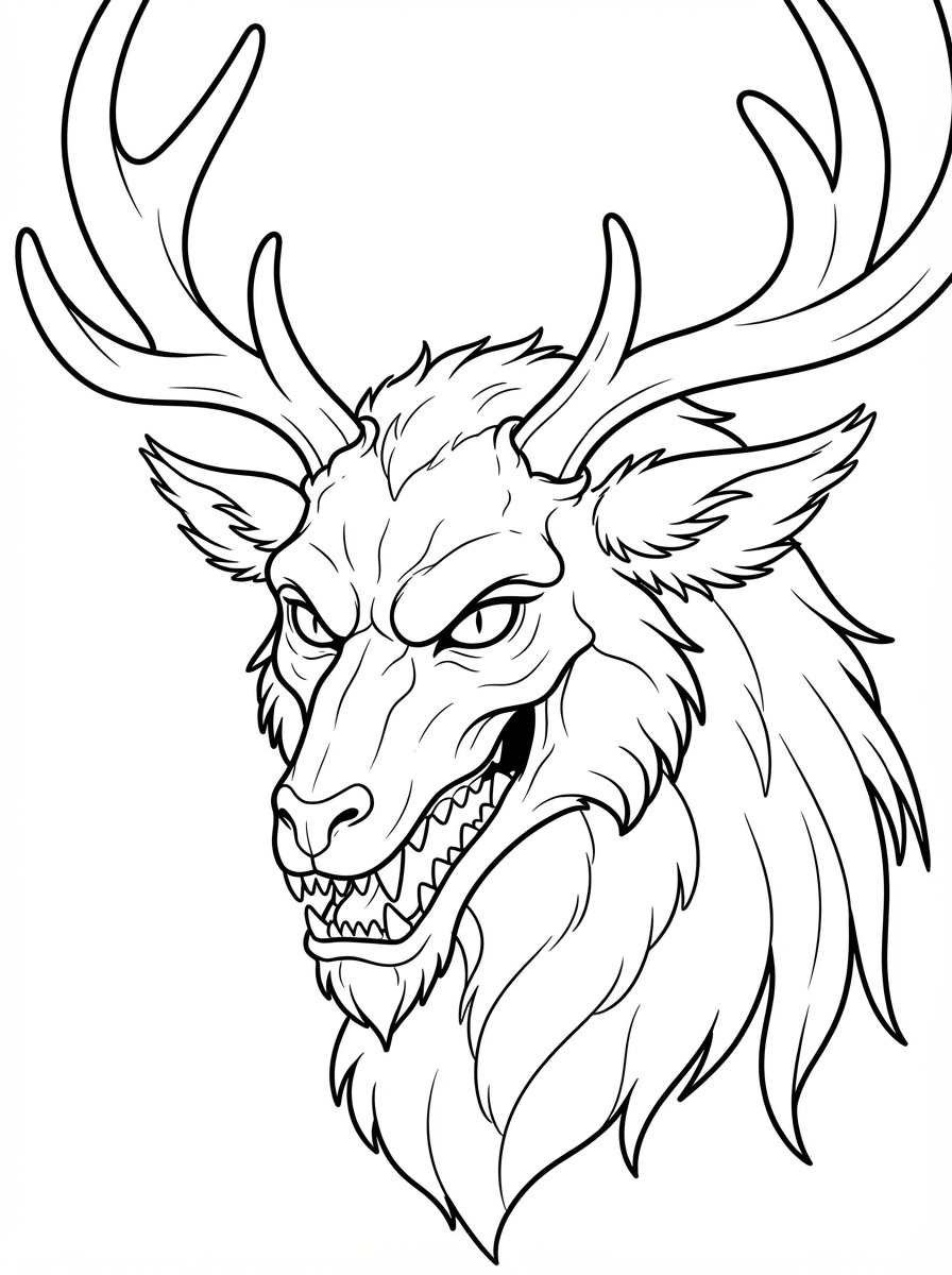 Wendigo coloring book pages