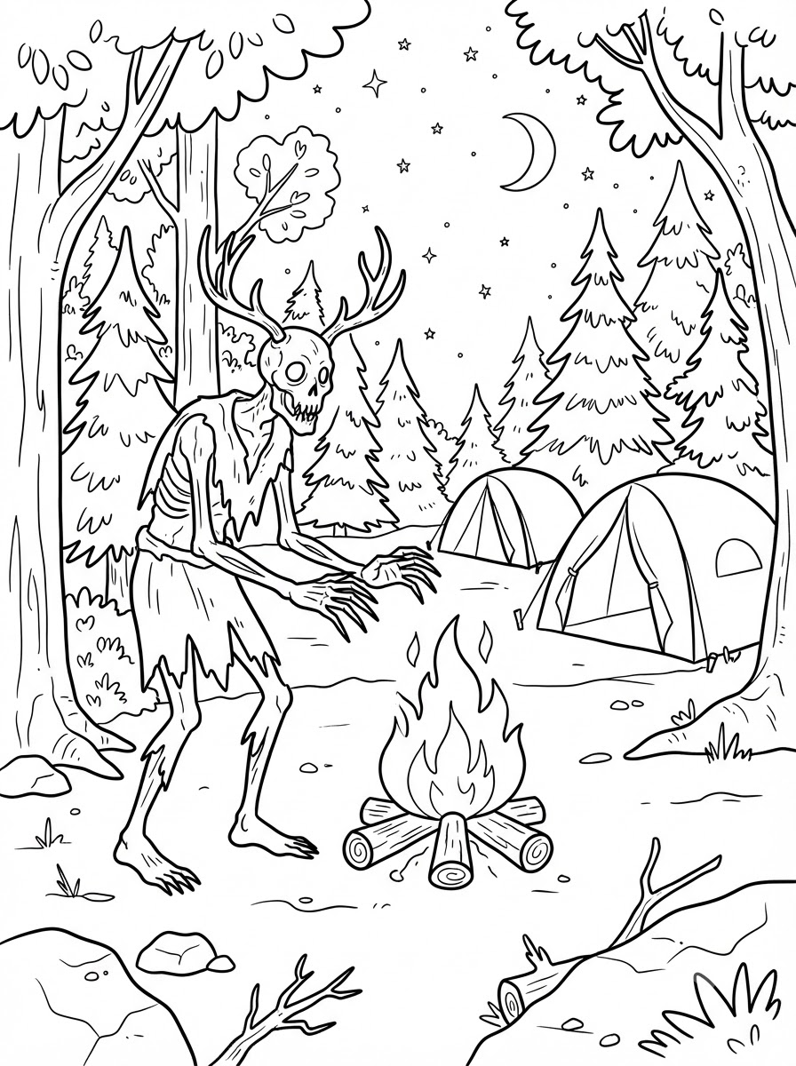 Wendigo free coloring pages