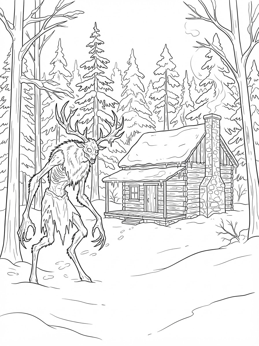 Wendigo coloring pages for adults pdf